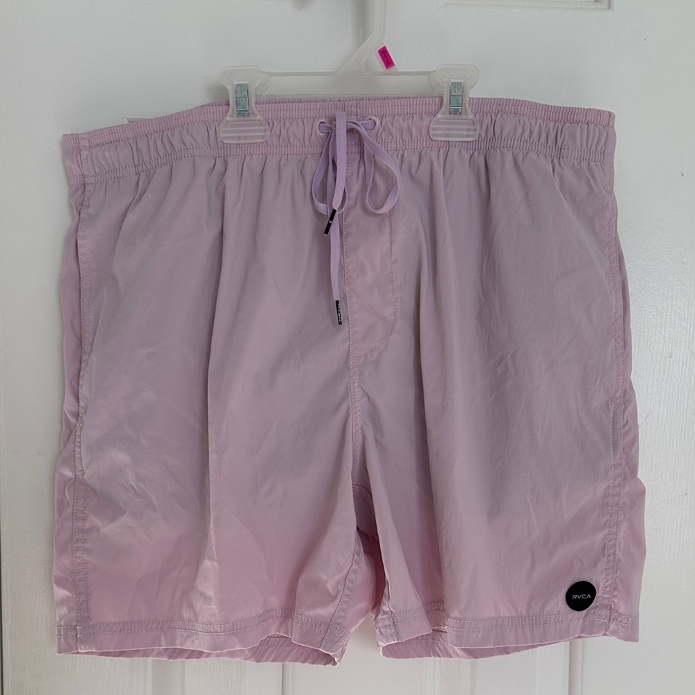 RVCA Men's Light Pink Swim Trunks (Very lightly worn)